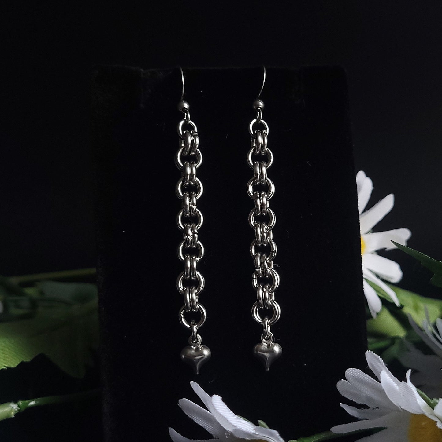Heart Chain Earrings