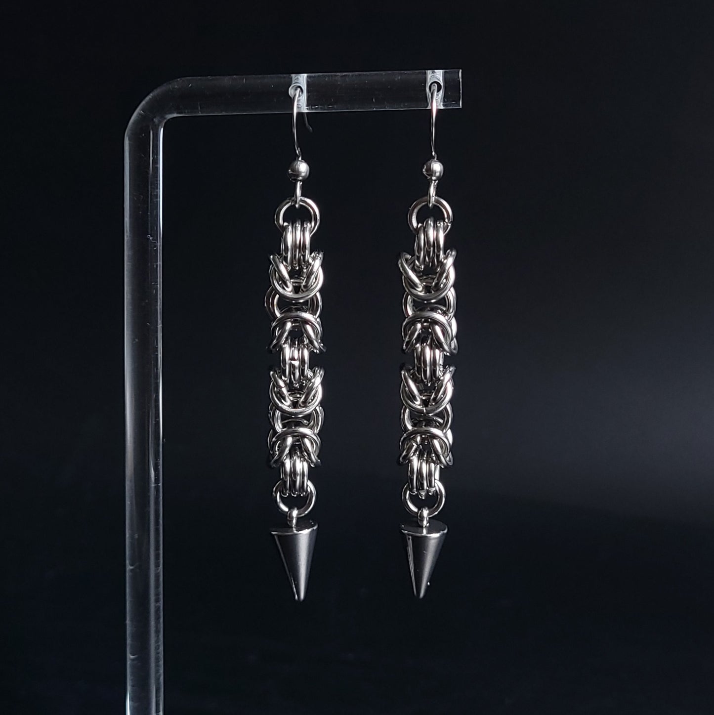 Chainmail Spike Earrings