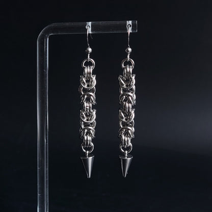 Chainmail Spike Earrings