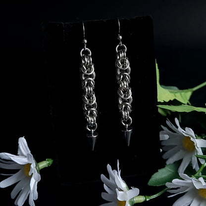 Chainmail Spike Earrings