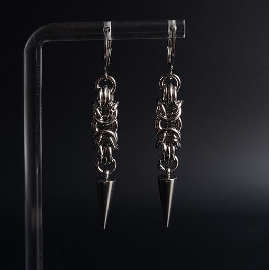 Spike Huggie Hoops
