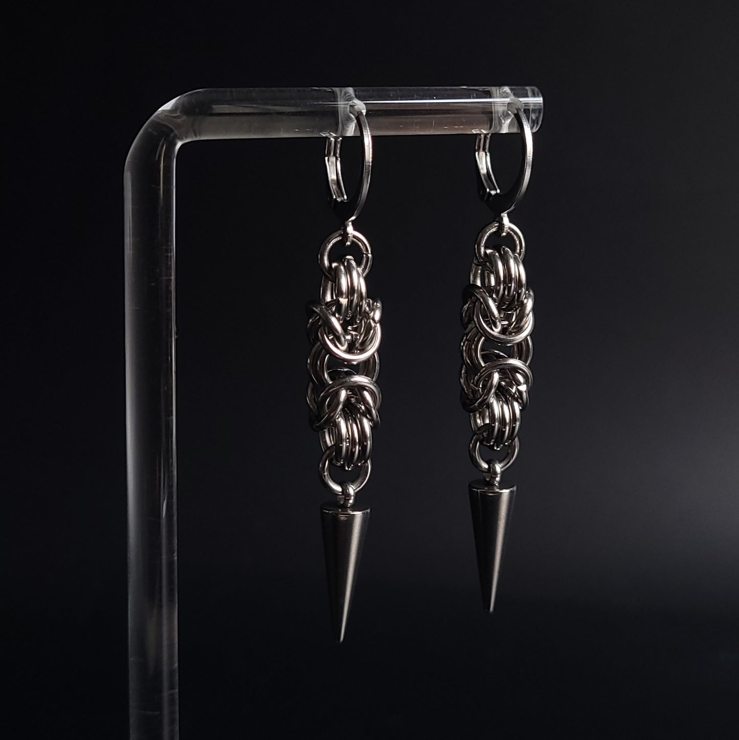 Spike Huggie Hoops