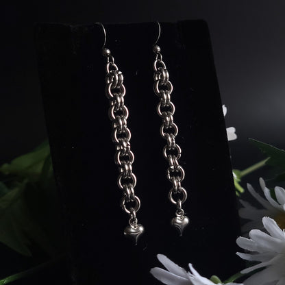 Heart Chain Earrings