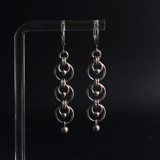 Silver Gothic Hoop Earrings