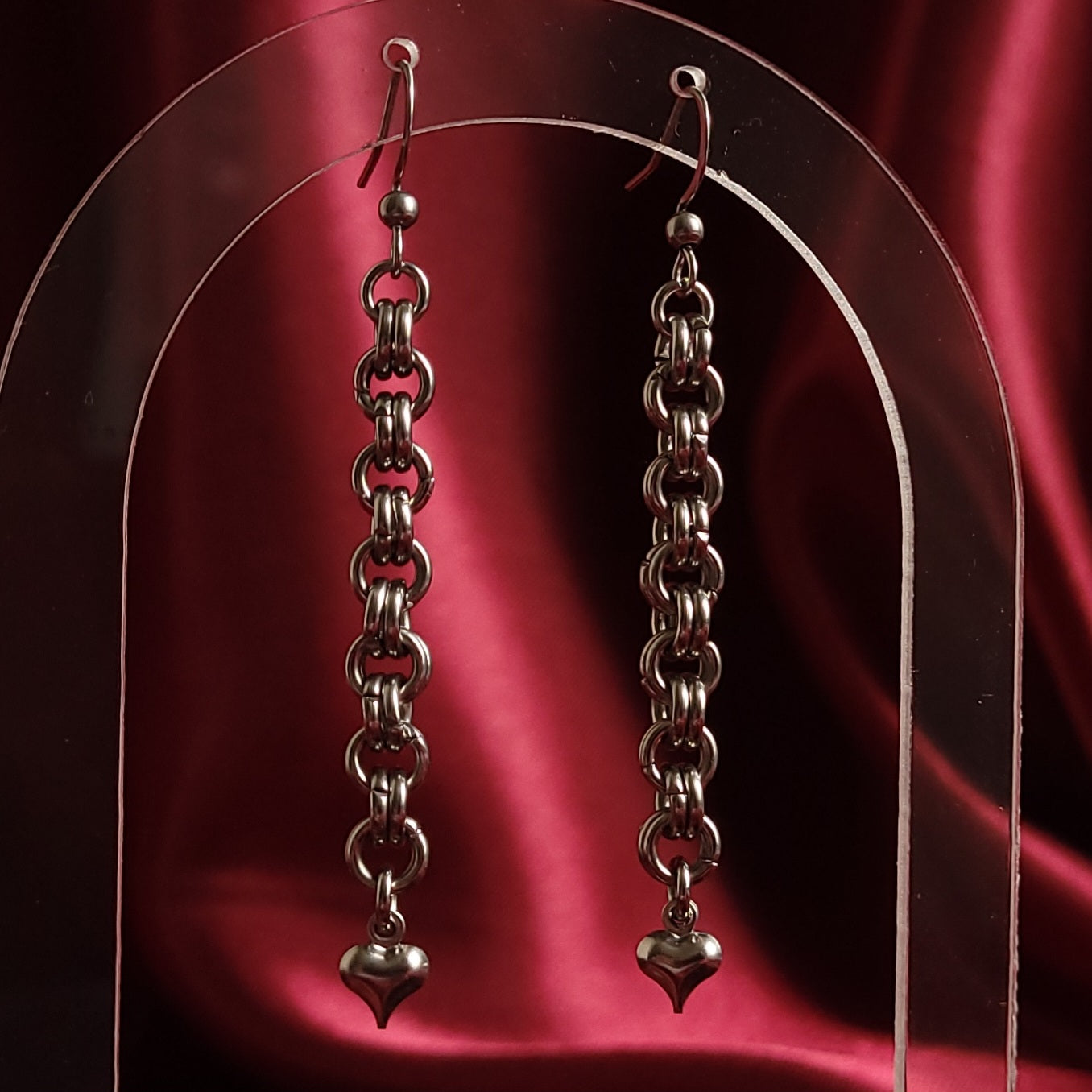 Heart Chain Earrings